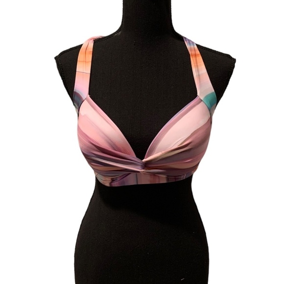 La Blanca Ocean Tides Bikini Top in Multicolor size 10 - Picture 1 of 6